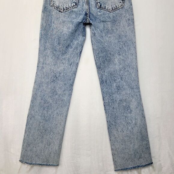 We The Free My Own Lane Distressed High Rise Acid Wash Jeans Size 24 - Picture 9 of 12